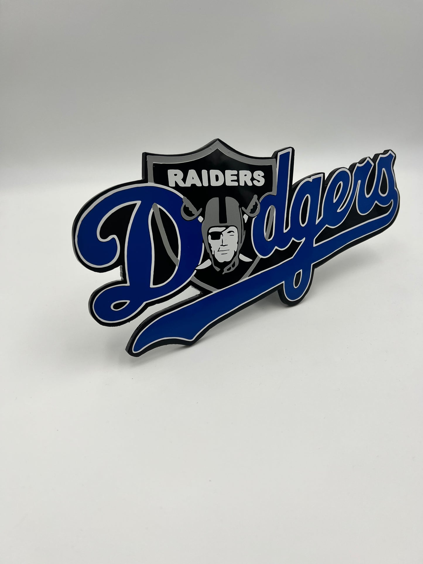 Dodgers raiders shield hitch cover