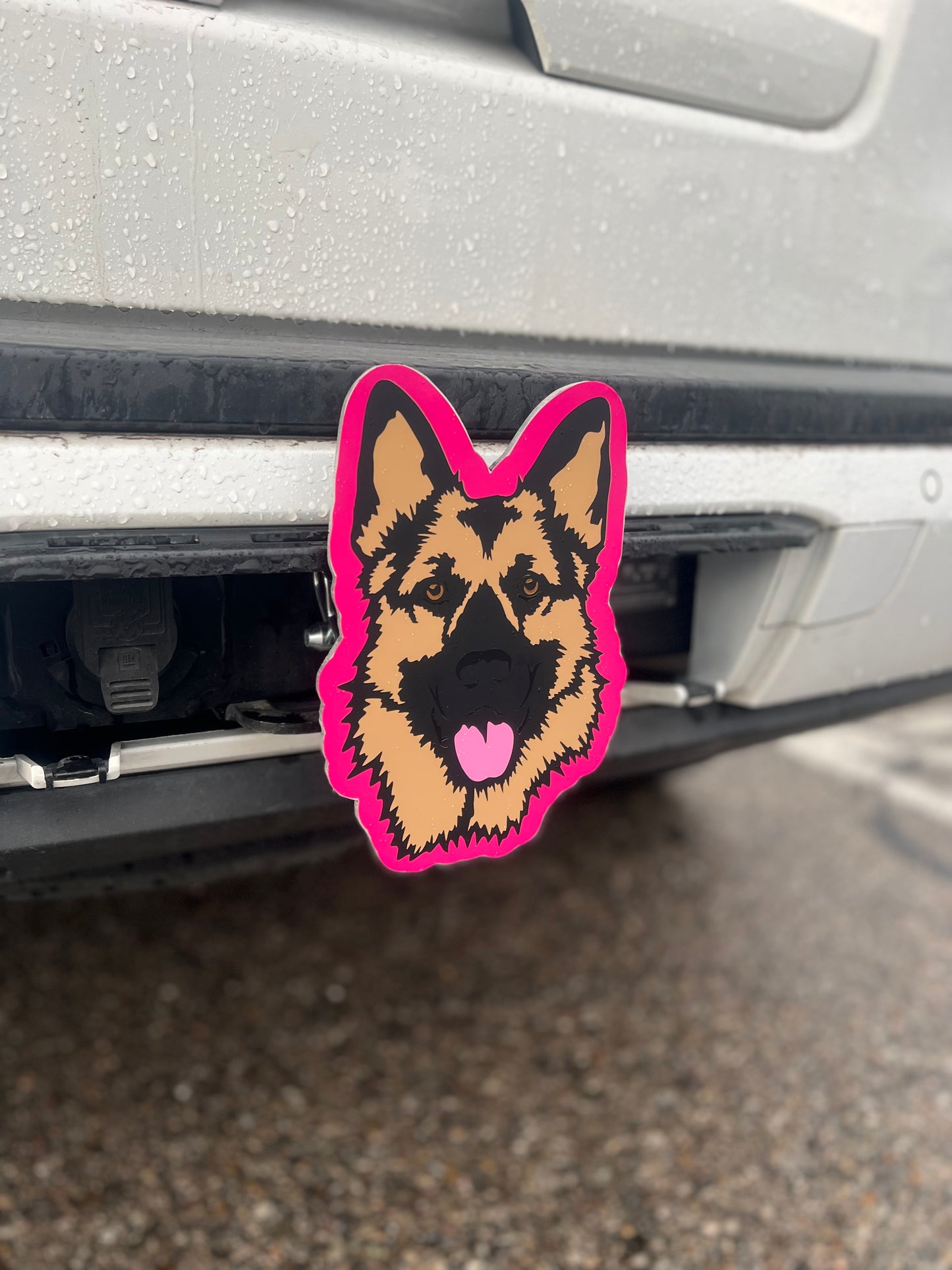 German Shepherd (pink background)