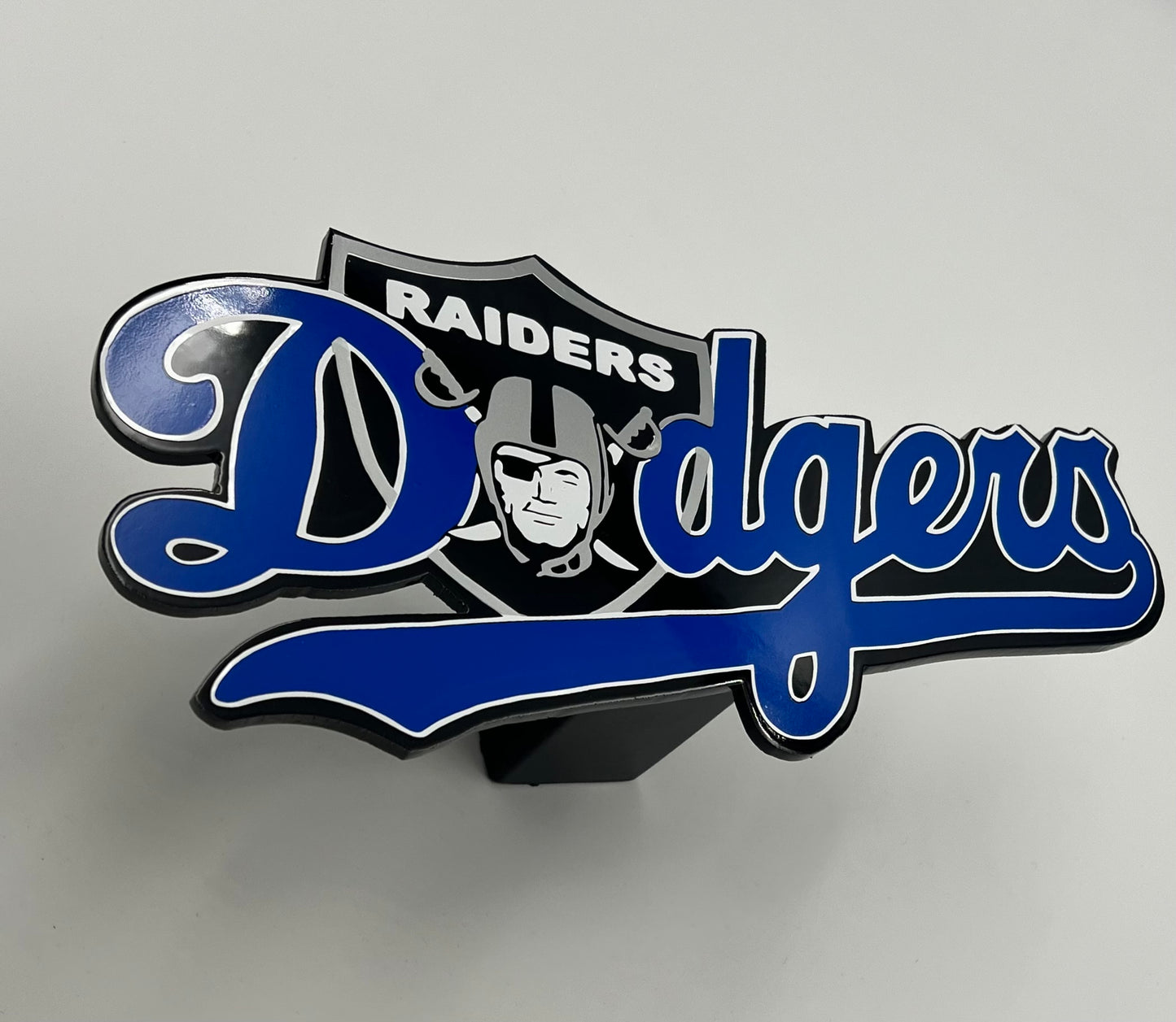 Dodgers raiders shield hitch cover