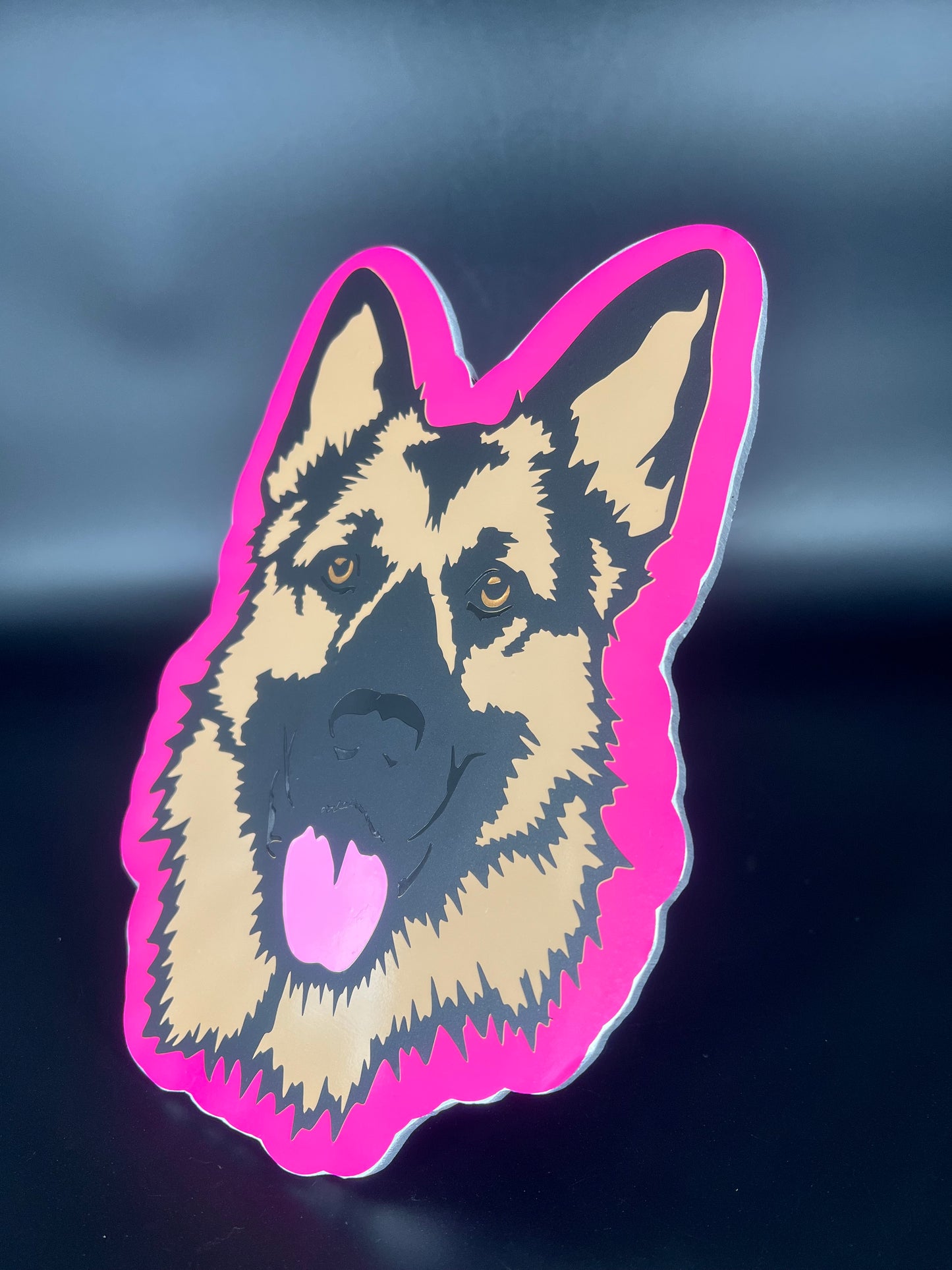 German Shepherd (pink background)