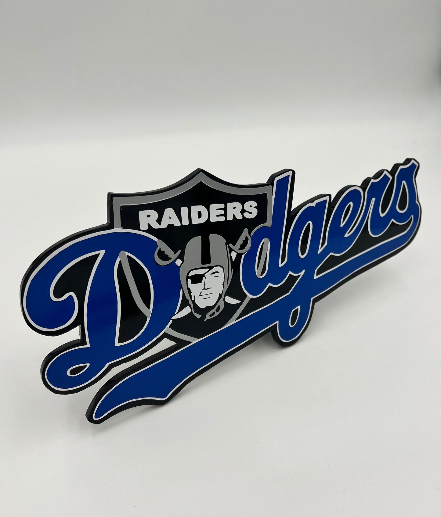 Dodgers raiders shield hitch cover