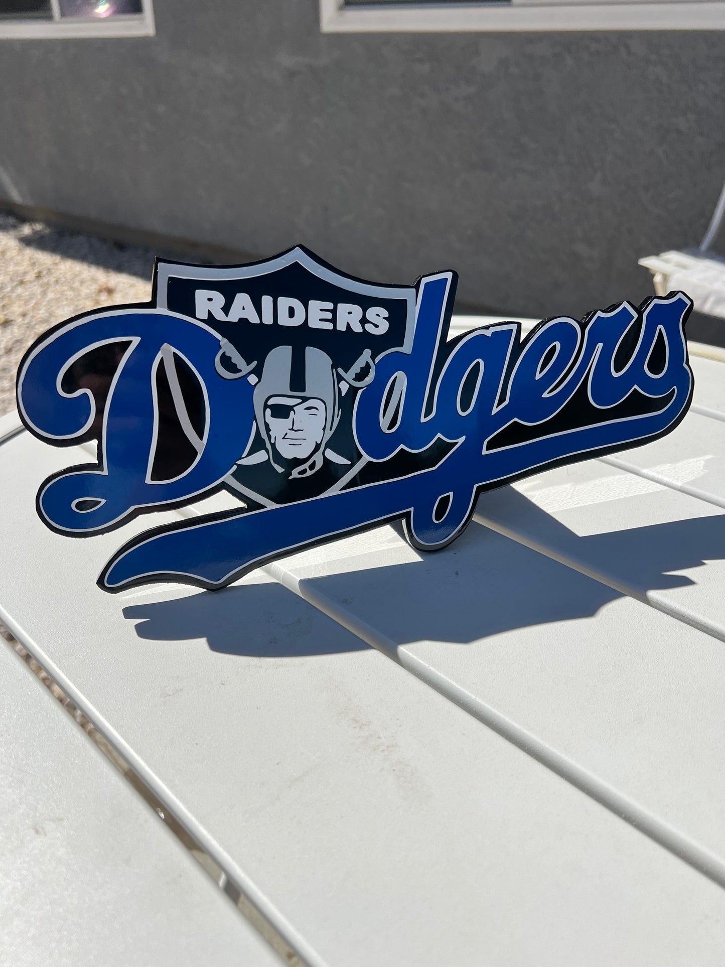 Dodgers raiders shield hitch cover