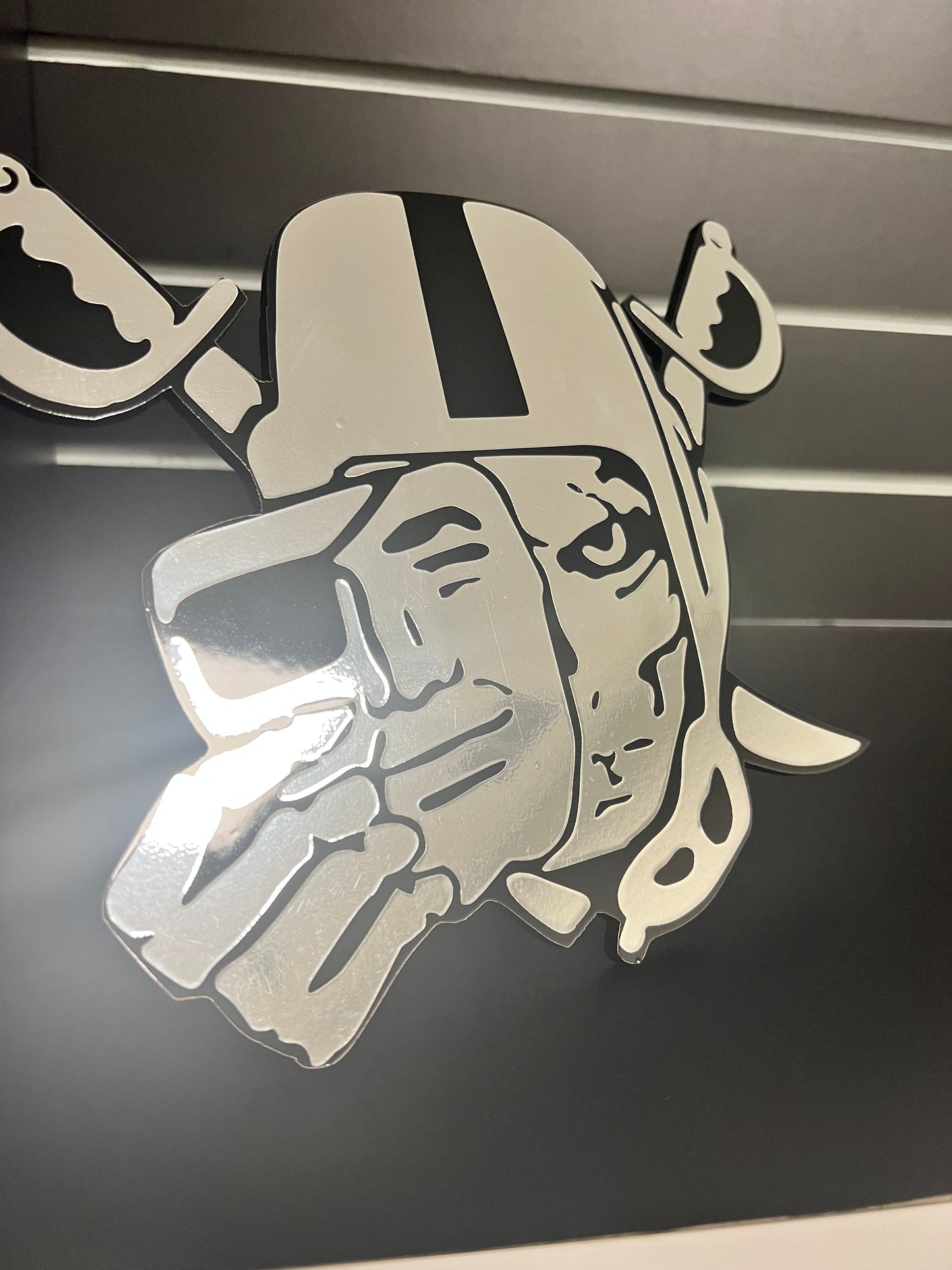 Raiders Face off chrome hitch cover