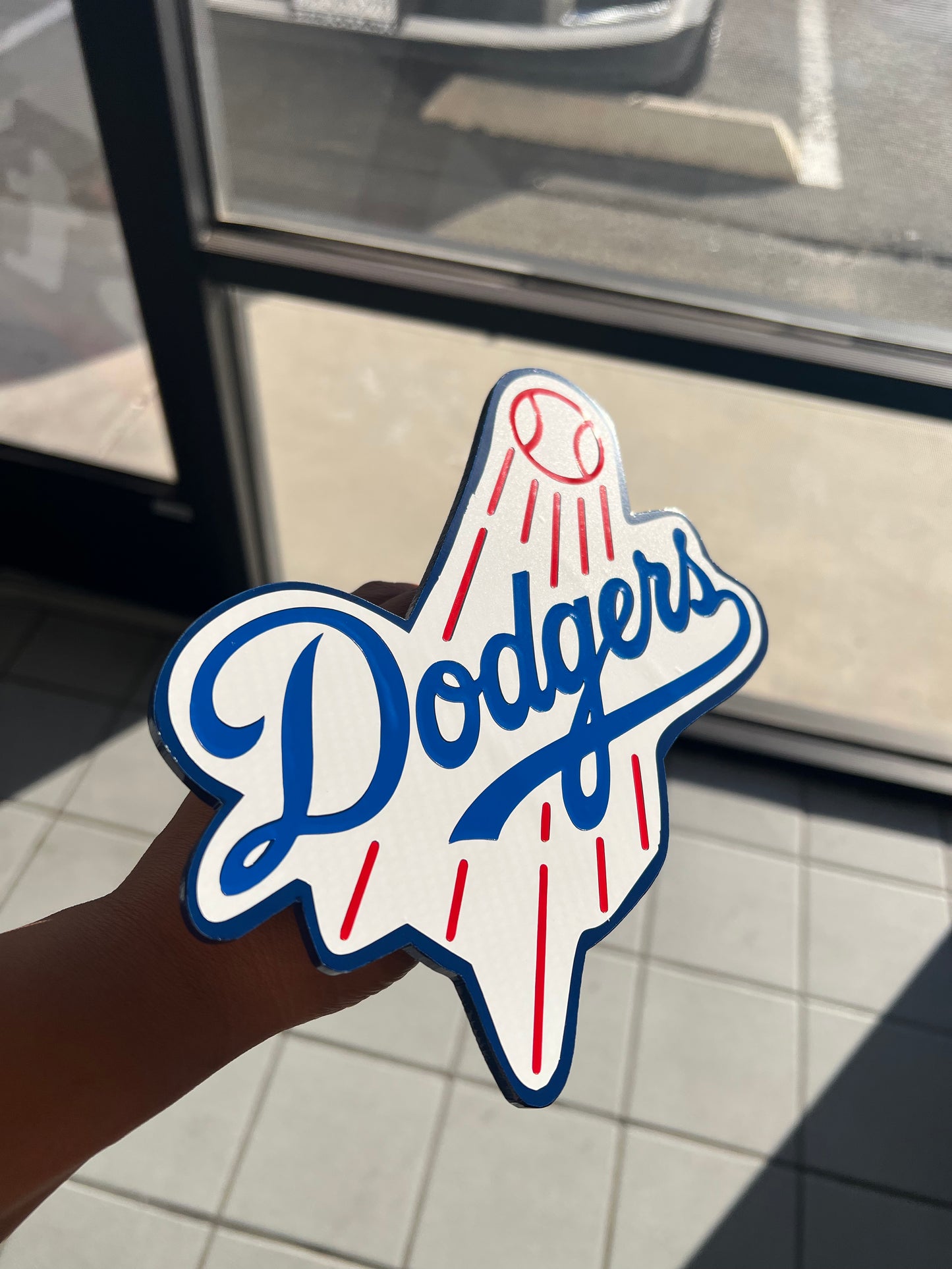 Dodgers ball hitch cover